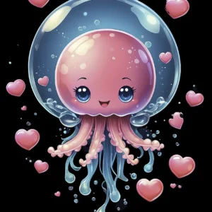 Kawaii cute jelly fish