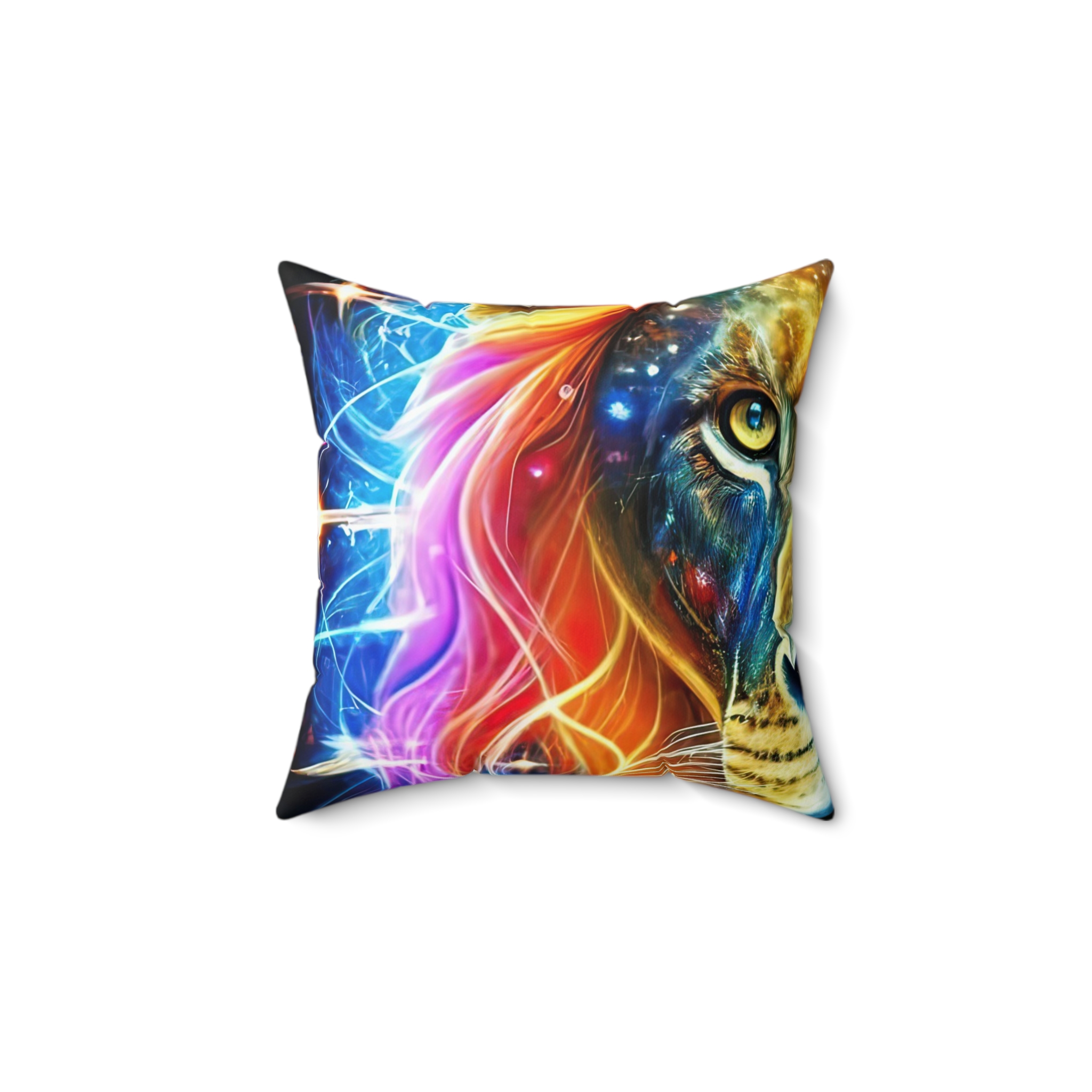 Prism Lion — Throw Pillow