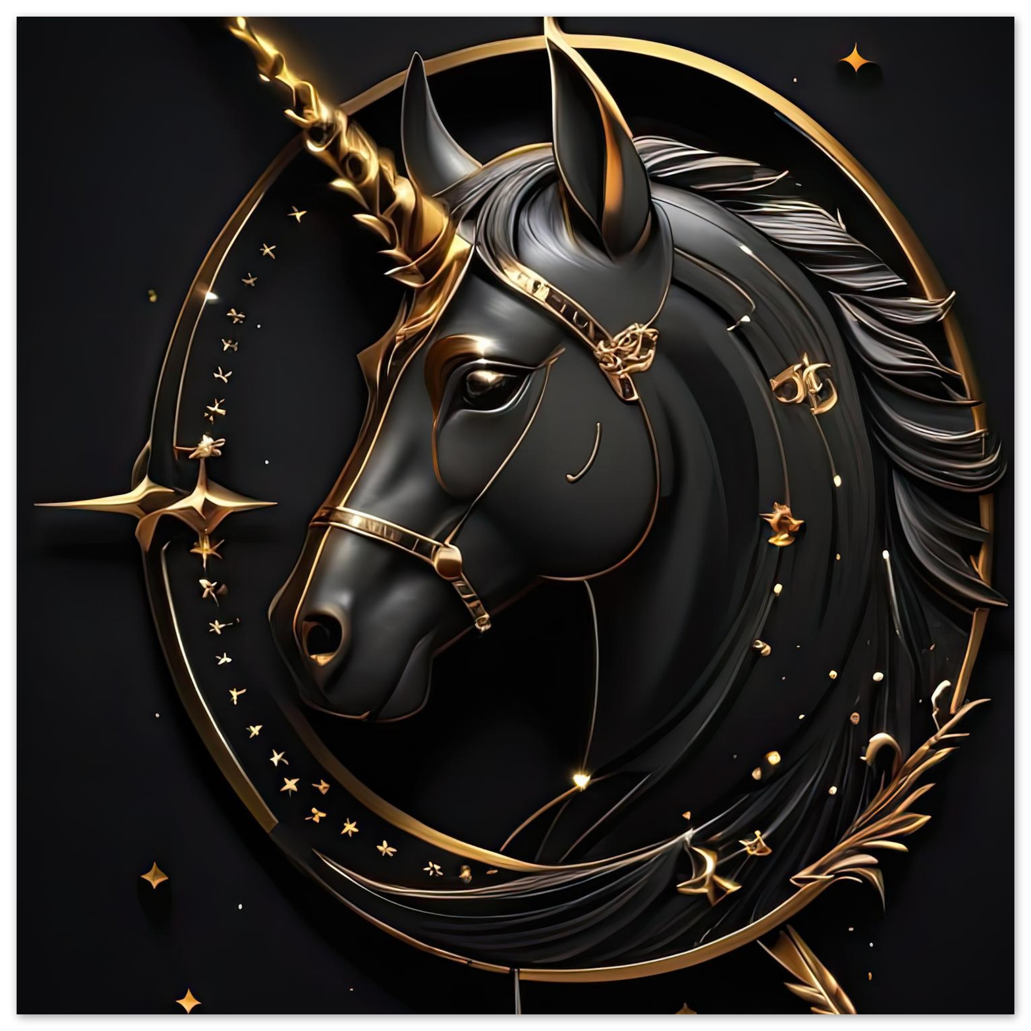 Gilded Unicorn — Poster Square