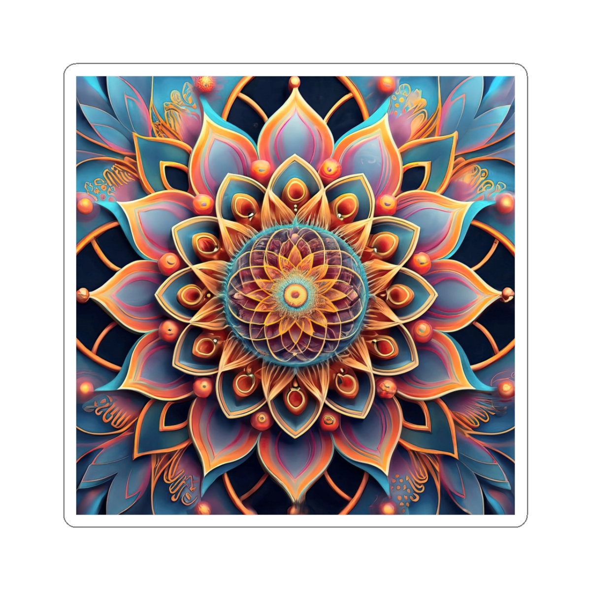 Rainbow Mandala — Stickers