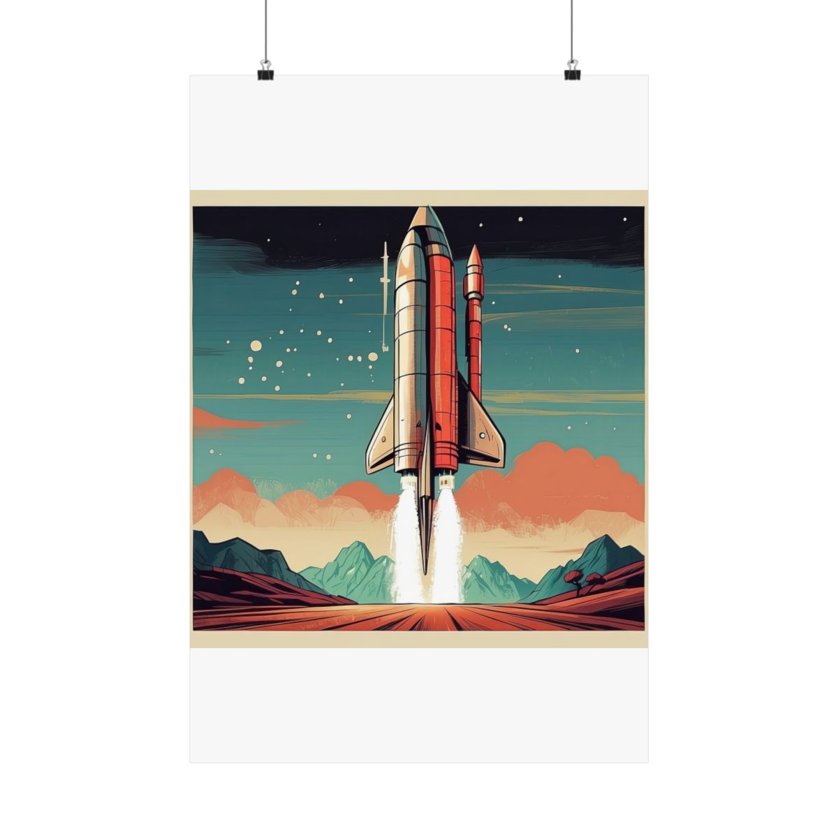 Red Rocket Rising — Poster Square