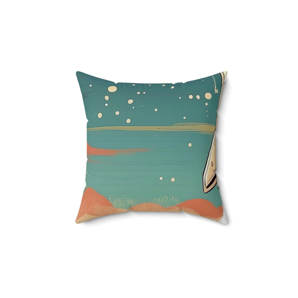 Red Rocket Rising — Throw Pillow
